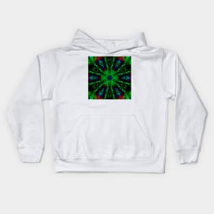 Psychedelic Hippie Green Red and Blue Kids Hoodie